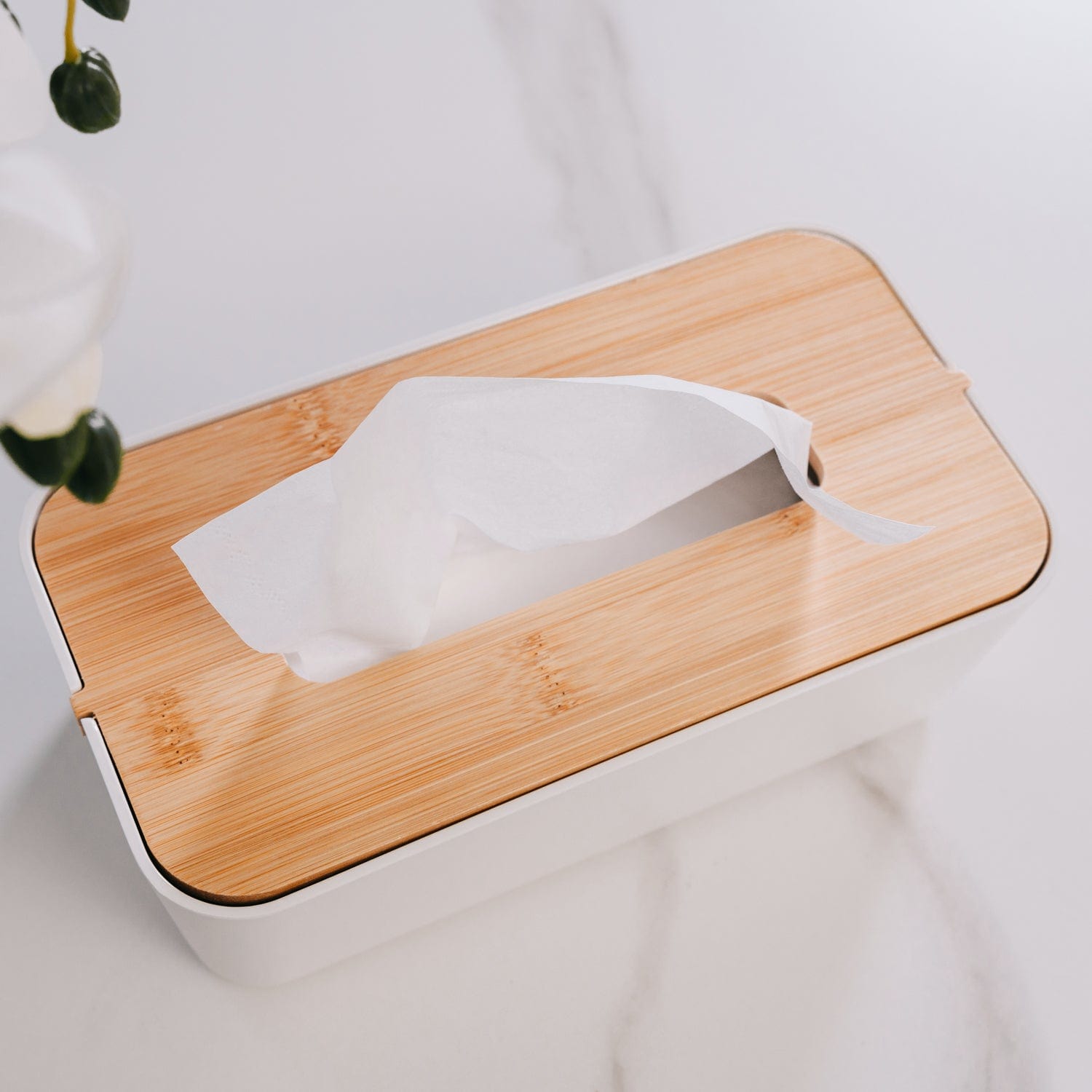 Living Today Bamboo Bamboo Fiber Tissue Box Dispenser