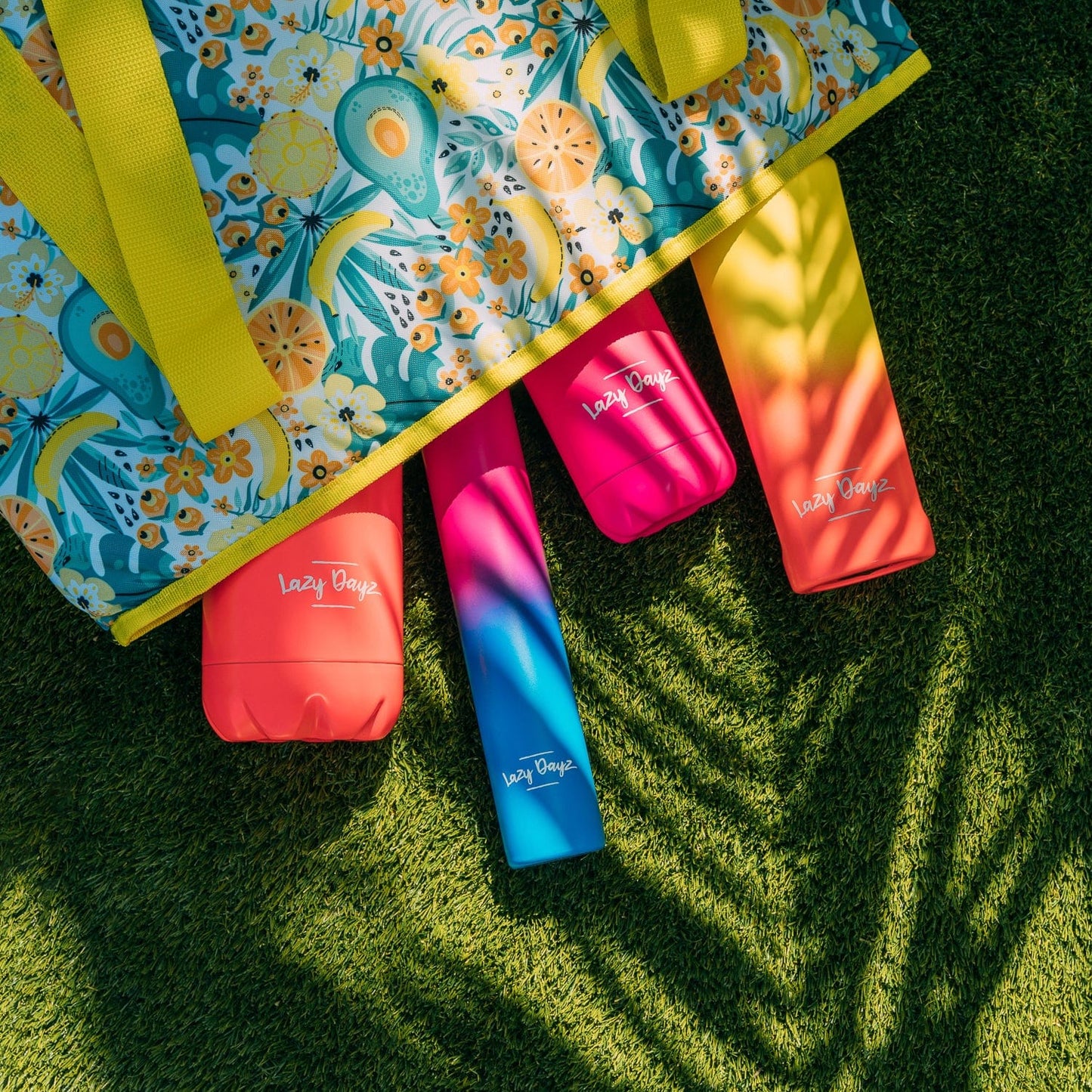 Lazy Dayz Hydration Lazy Dayz 300ml Slimline Insulated Drink Bottle - Orange Pink Ombre