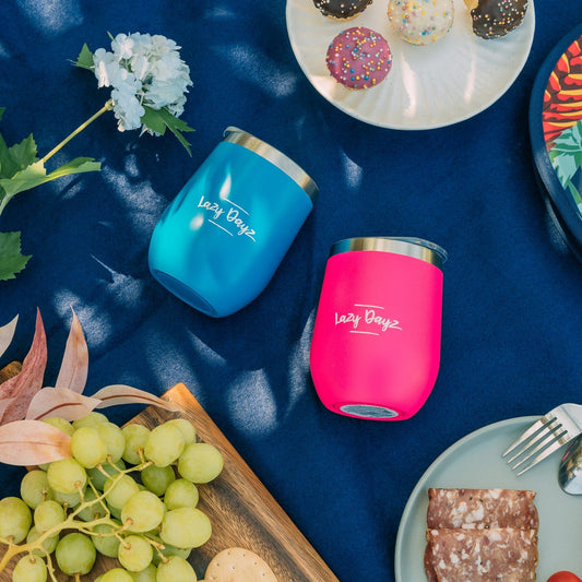 Lazy Dayz Hydration Lazy Dayz Stemless Wine Cup 350ml - Blue