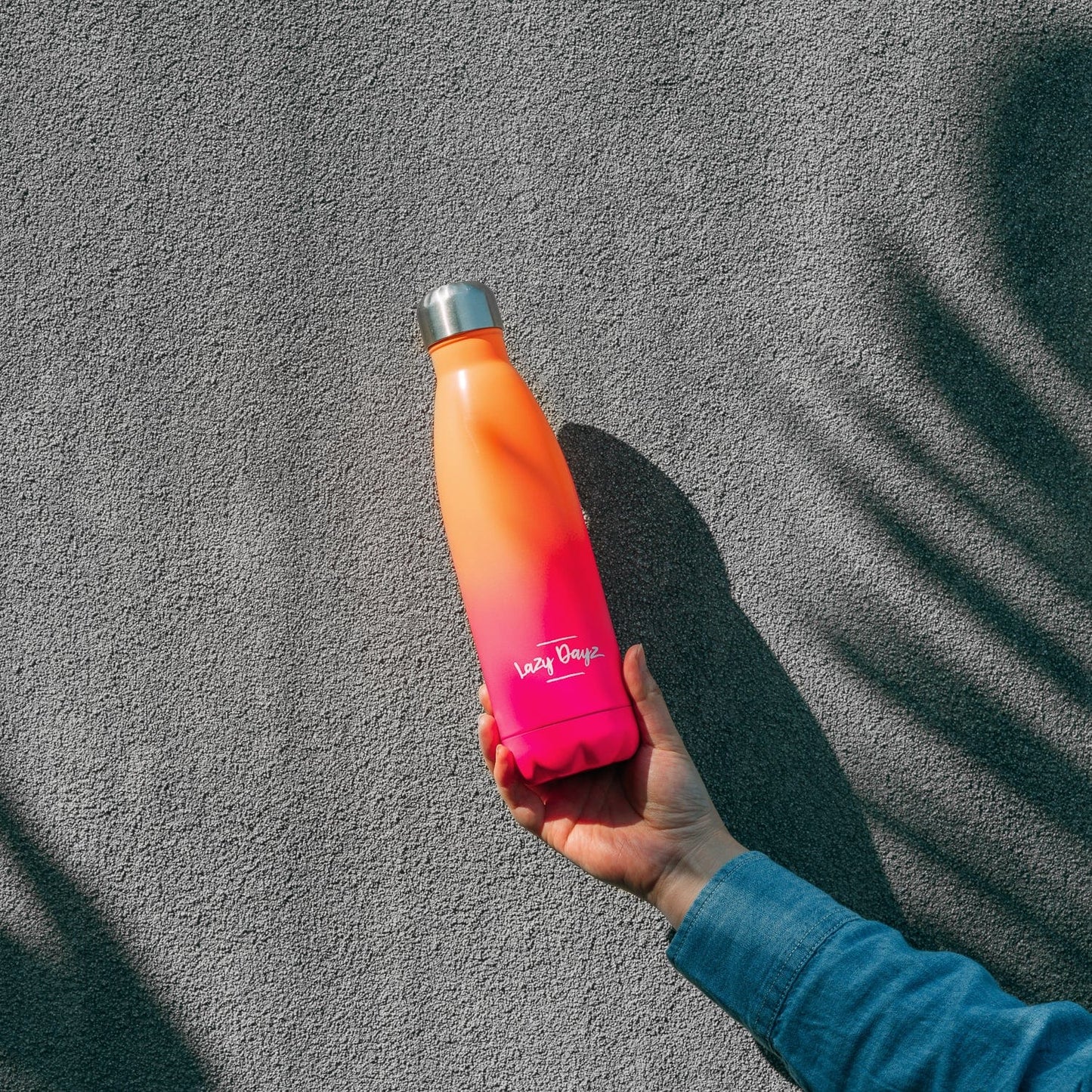 Lazy Dayz Hydration Lazy Dayz Daily Drink Bottle 500ml - Orange Pink Ombre