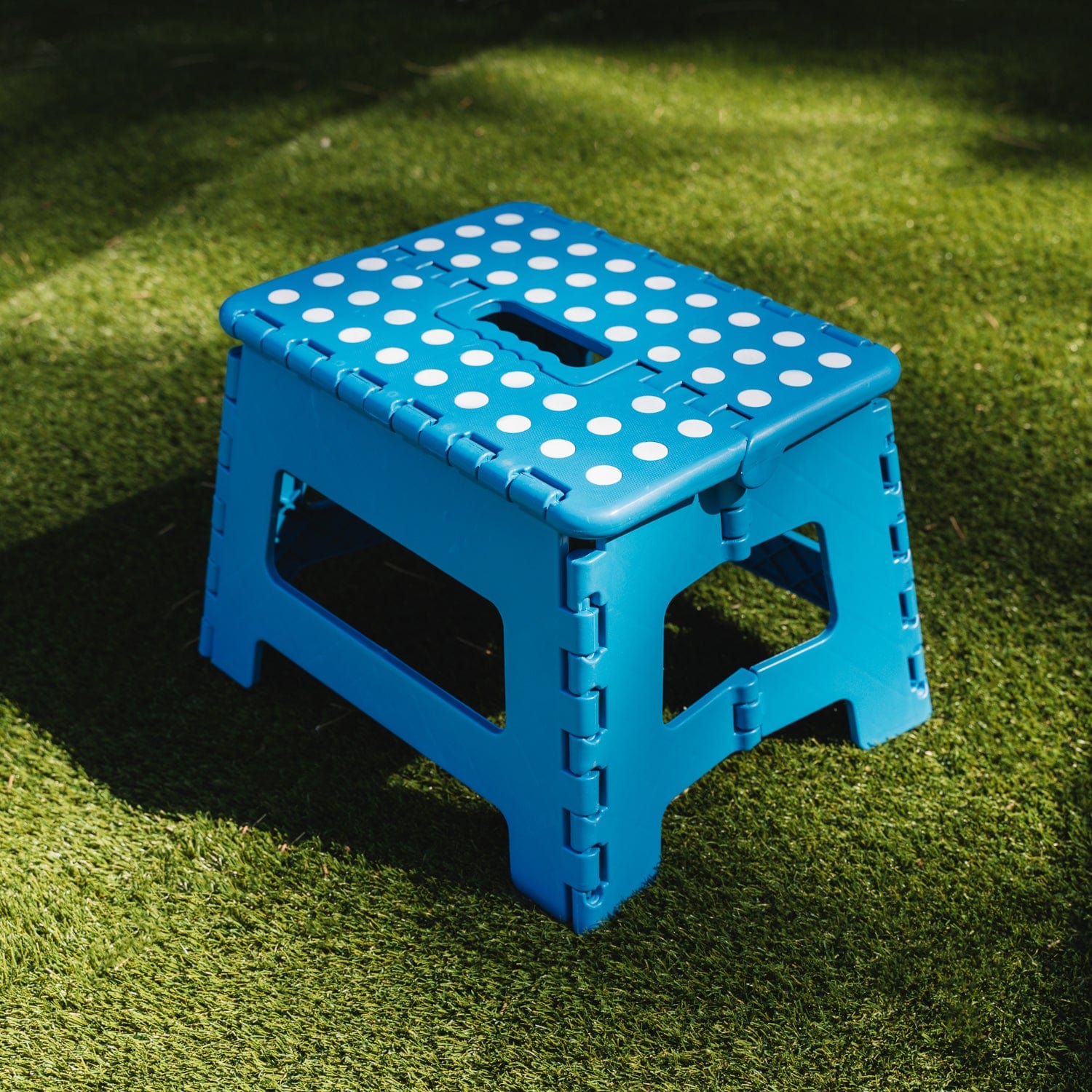 Living Today Plastic Folding Stool Portable Chair Outdoor Camping Blue