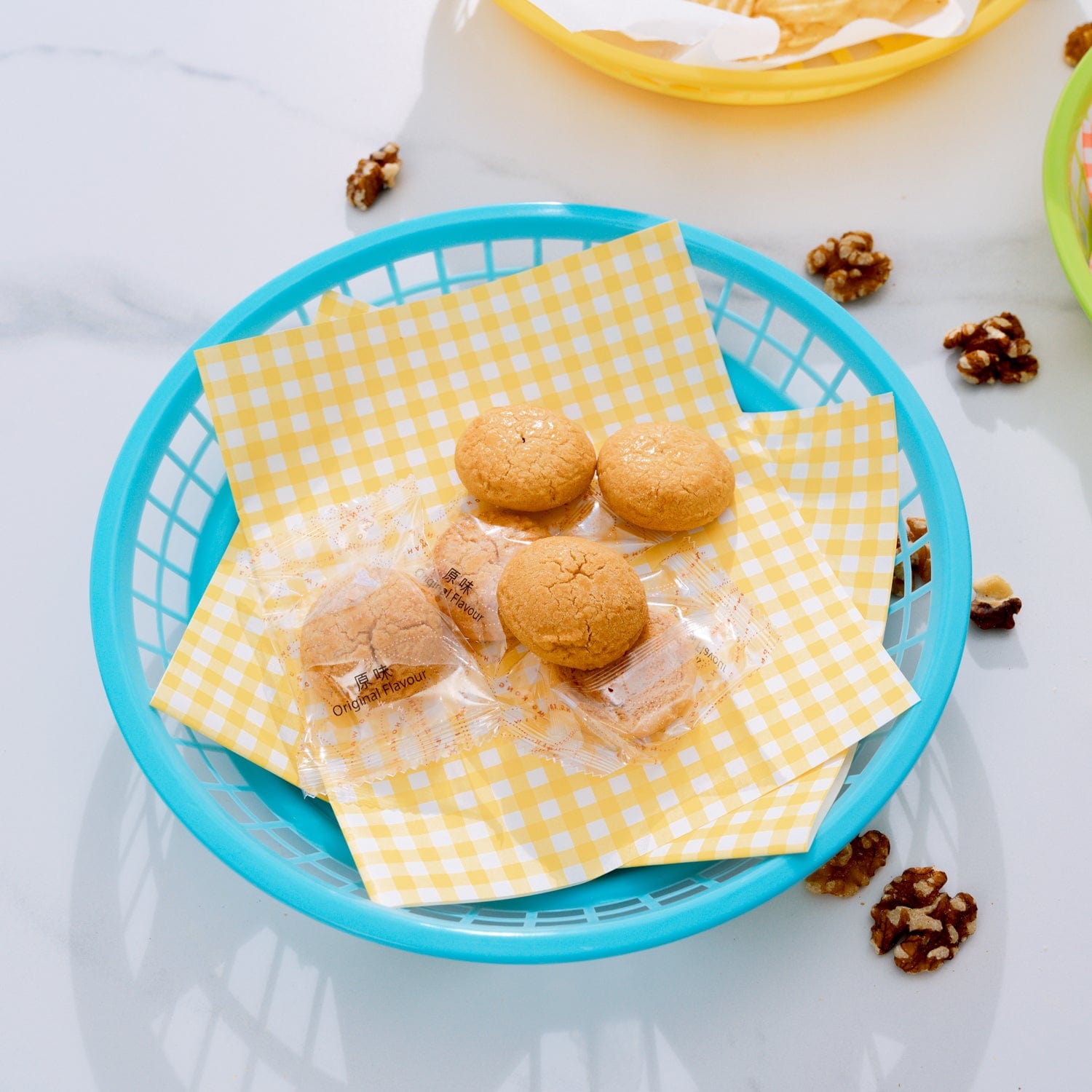 COOK EASY Round plastic snack basket Cook Easy Set of 3 Round Plastic Snack Baskets