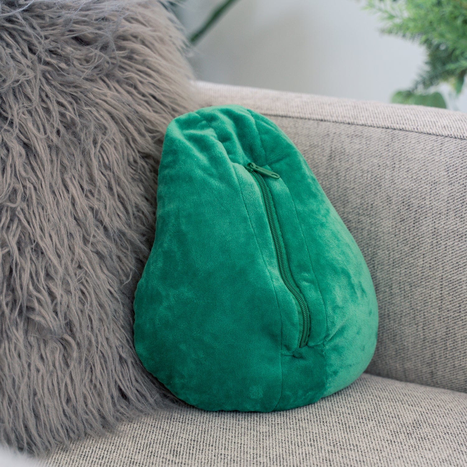 Lazy Dayz 2 Ways Reversible Microfibre Travel Pillow-Avocado/Watermelon