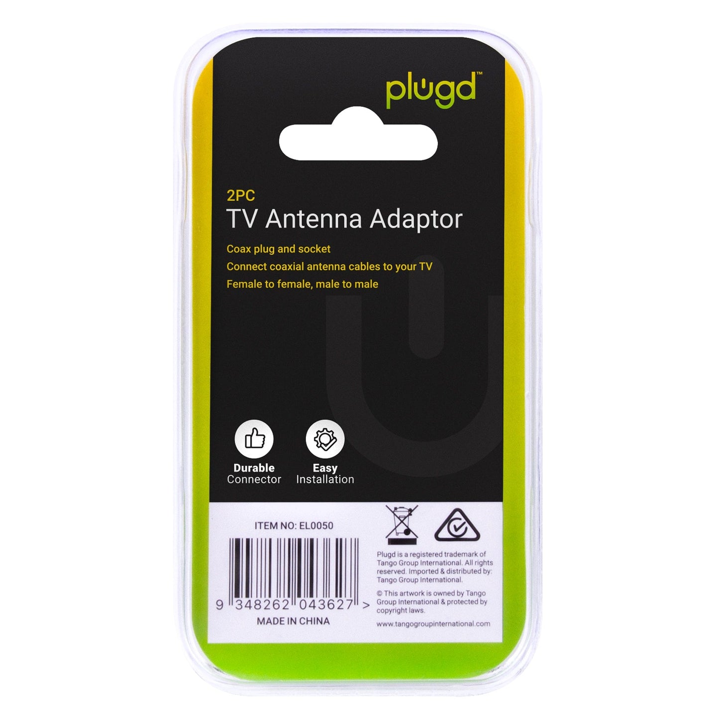 plugd TV Antenna Adaptors PLUGD 2pc TV Antenna Adaptor