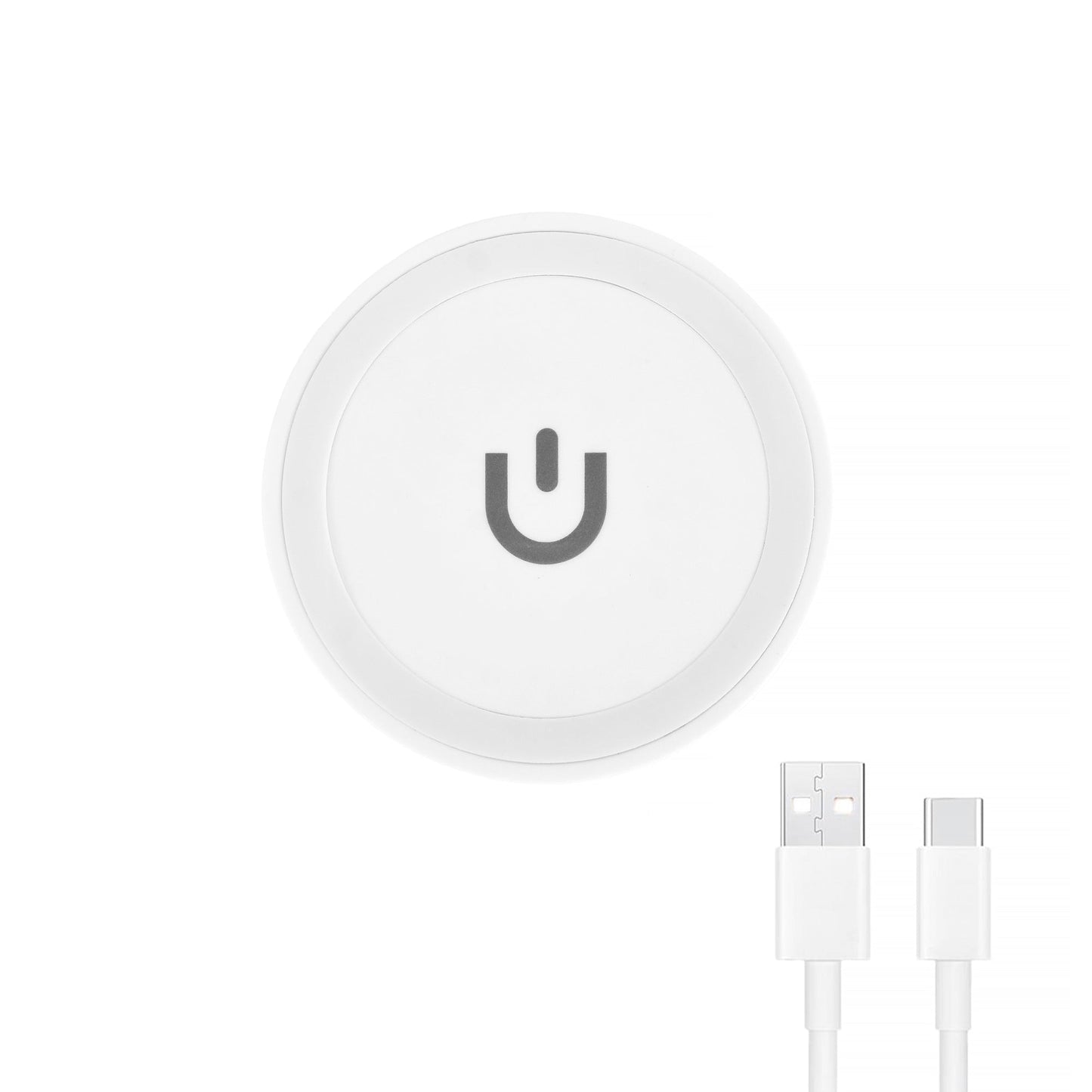 plugd Car USB charger PLUGD 15W USB-C Qi Wireless Charging Pad for iPhone & Android Phones