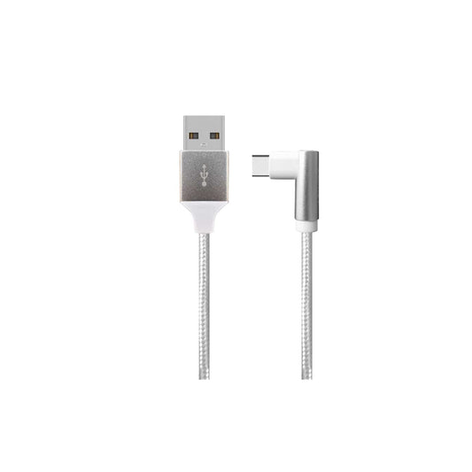 plugd USB charger 1M USB A to USB C Right Angle 90 Degree L Shape Fast Charging Cable