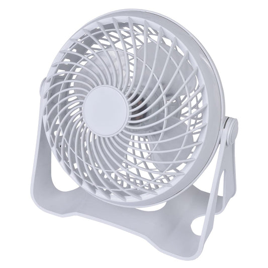 Living Today USB Powered Desk Fan – Portable 2-Speed Adjustable Angle Cooling Fan (White)