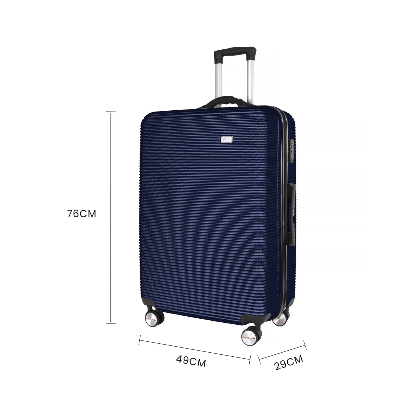 Flightmode 28" Digital Weighing Scale and USB Charging Port Lightweight Luggage Suitcase Blue