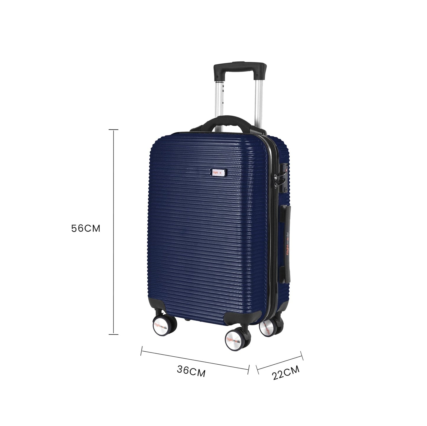 Flightmode 20" Digital Weighing Scale and USB Charging Port Lightweight Carry-on Luggage Suitcase Blue