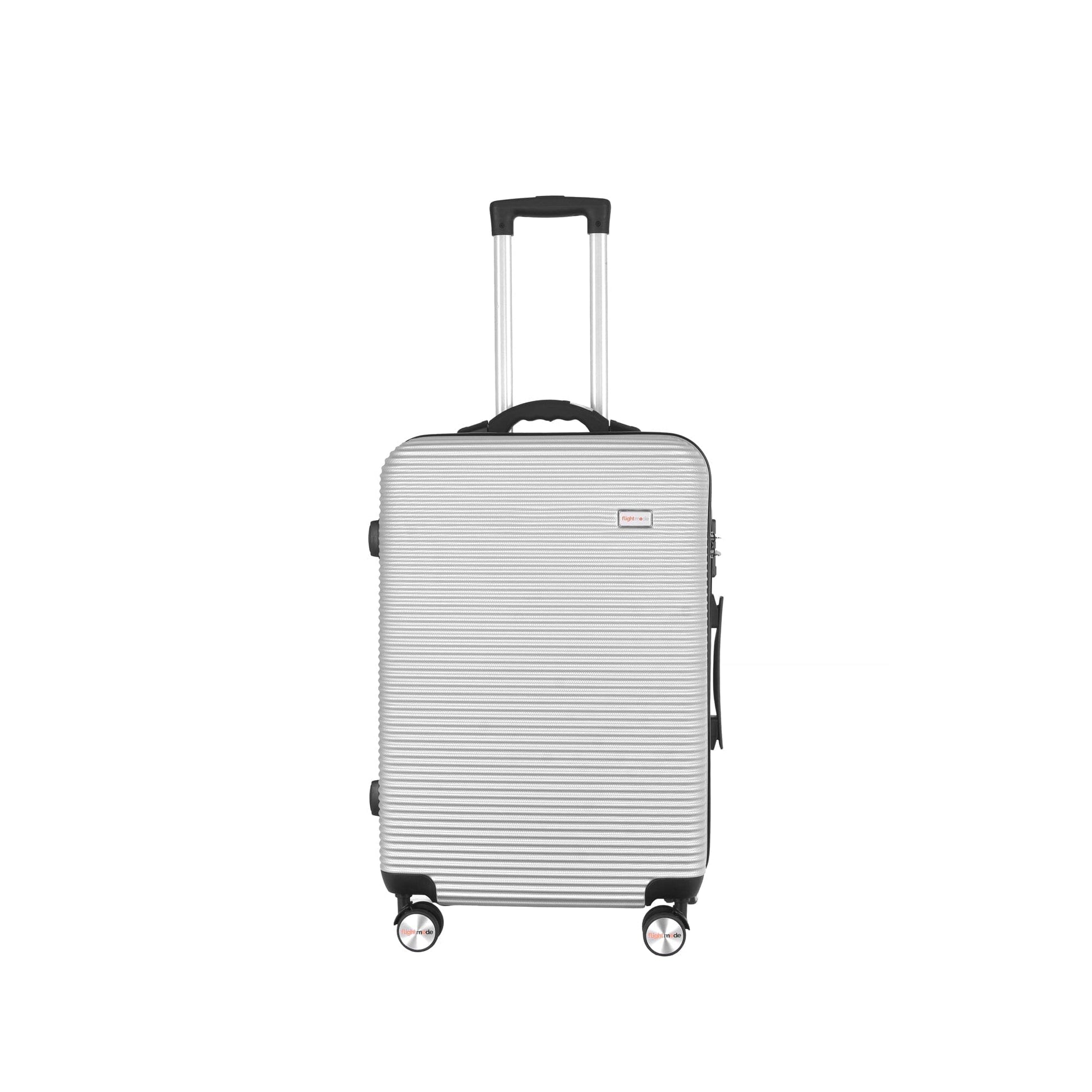 Flightmode 24" Digital Weighing Scale and USB Charging Port Lightweight Luggage Suitcase Silver