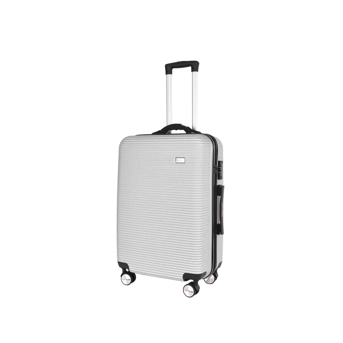 Flightmode 24" Digital Weighing Scale and USB Charging Port Lightweight Luggage Suitcase Silver