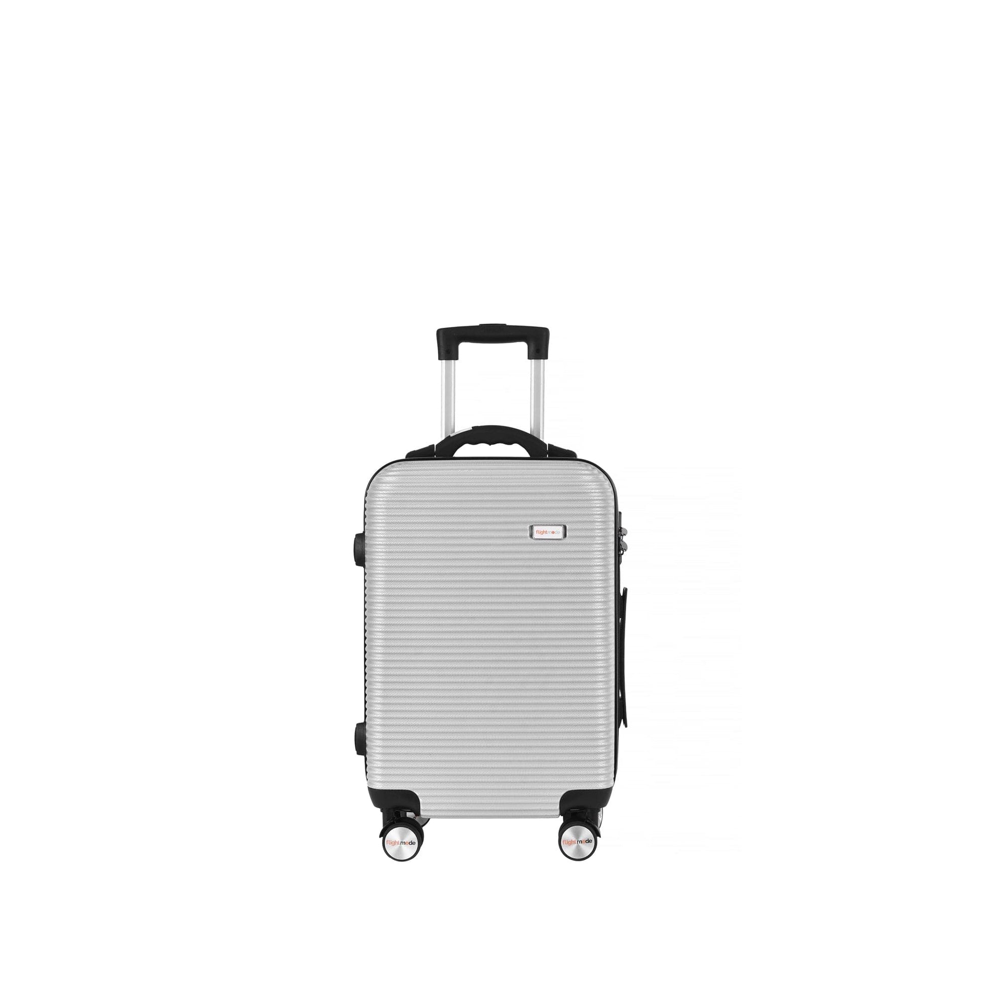 Flightmode 20" Digital Weighing Scale and USB Charging Port Lightweight Carry-on Luggage Suitcase Silver