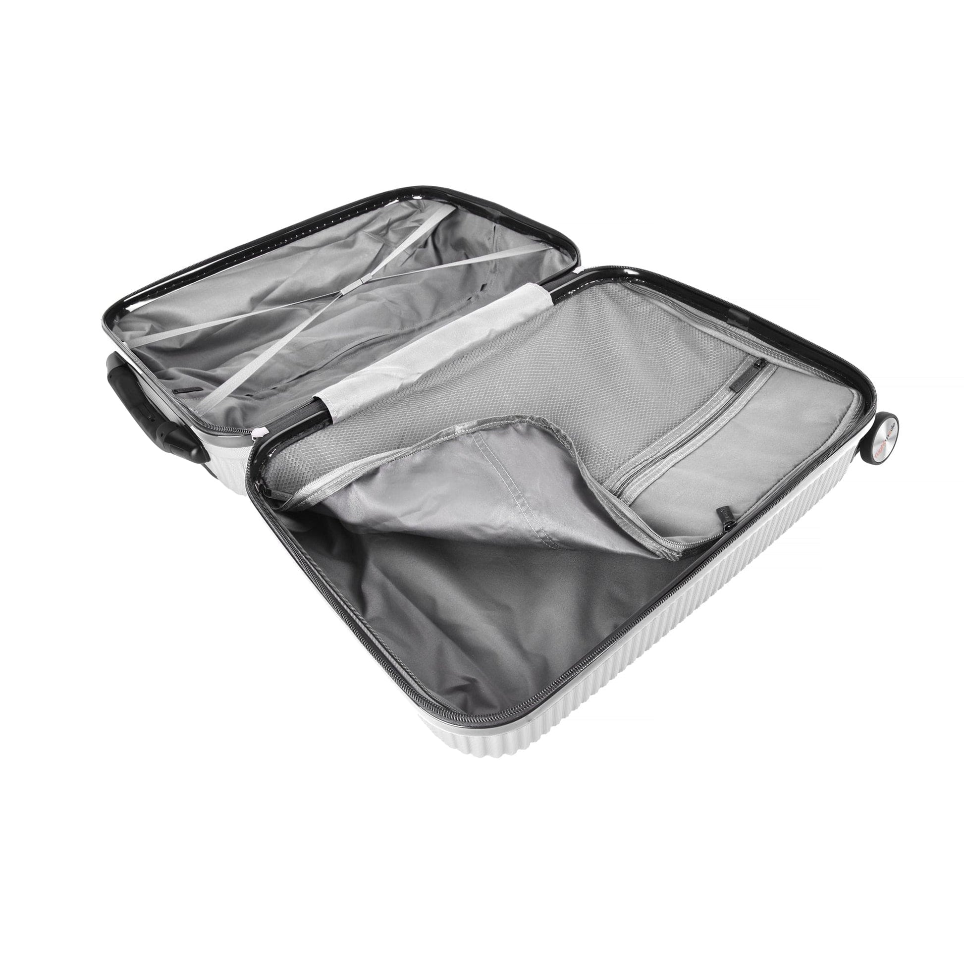 Flightmode 3 pcs 20"/24"/28" Digital Weighing Scale and USB Charging Port Lightweight Luggage Suitcase Black