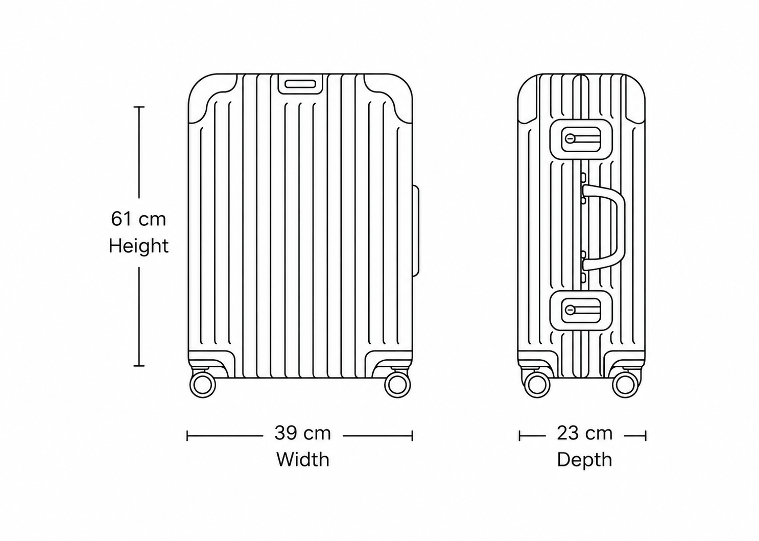 Flightmode Luggage & Bags Large Flightmode Travel Suitcase Medium - Black
