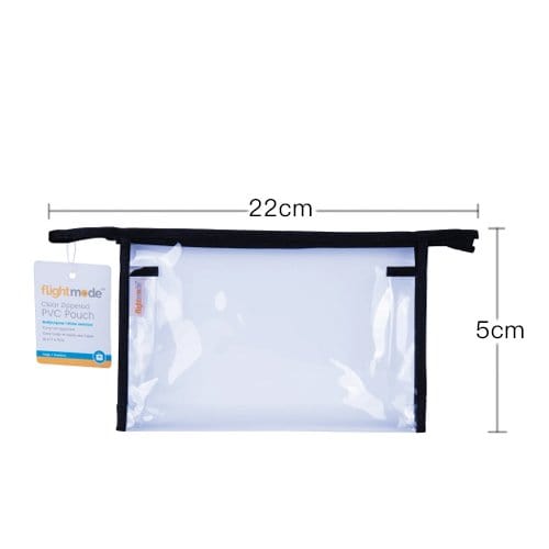 Flightmode Waterproof PVC Clear Zippered Carry Pouch