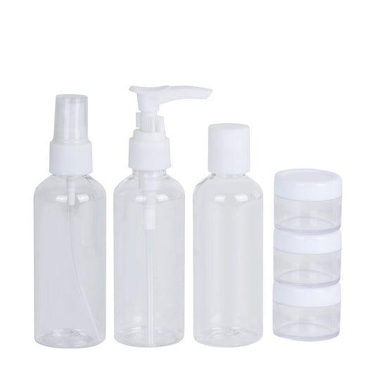 Flight Mode travel bags 6 Pcs Travel Bottle Set with PVC Storage Bag