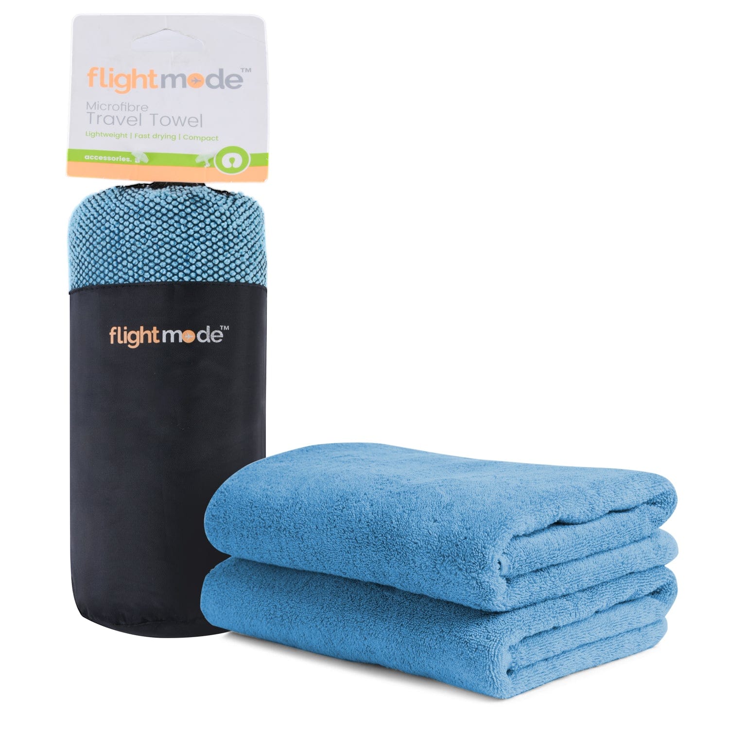 Flightmode travel Microfibre Travel Towel Blue