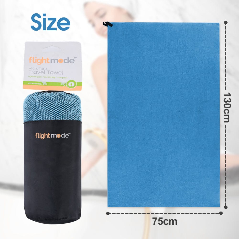 Flightmode travel Microfibre Travel Towel Blue