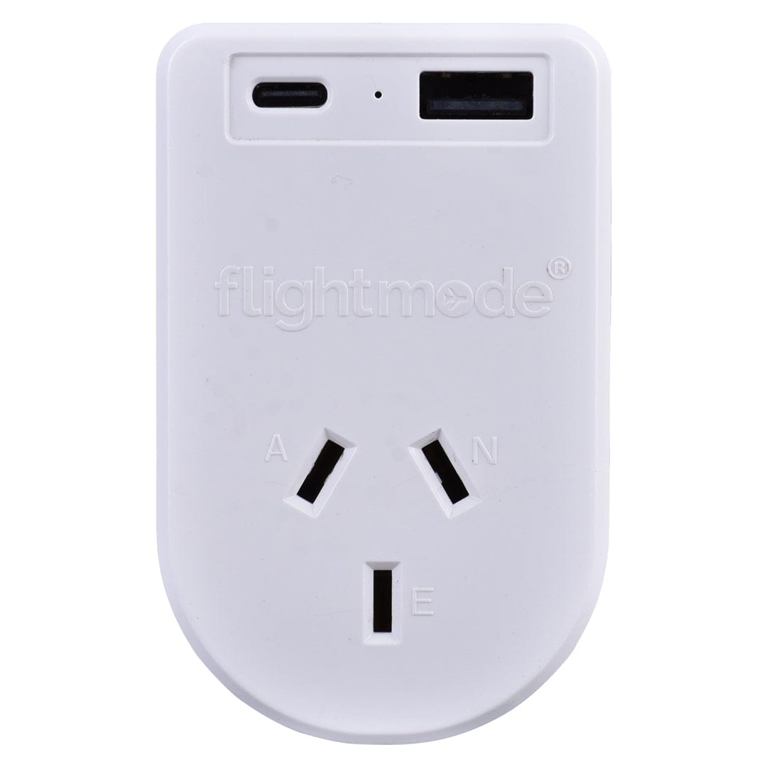 Flightmode travel adptor Flightmode Outbound AU/NZ to USA/CANADA Travel Adaptor with USB Type C & A