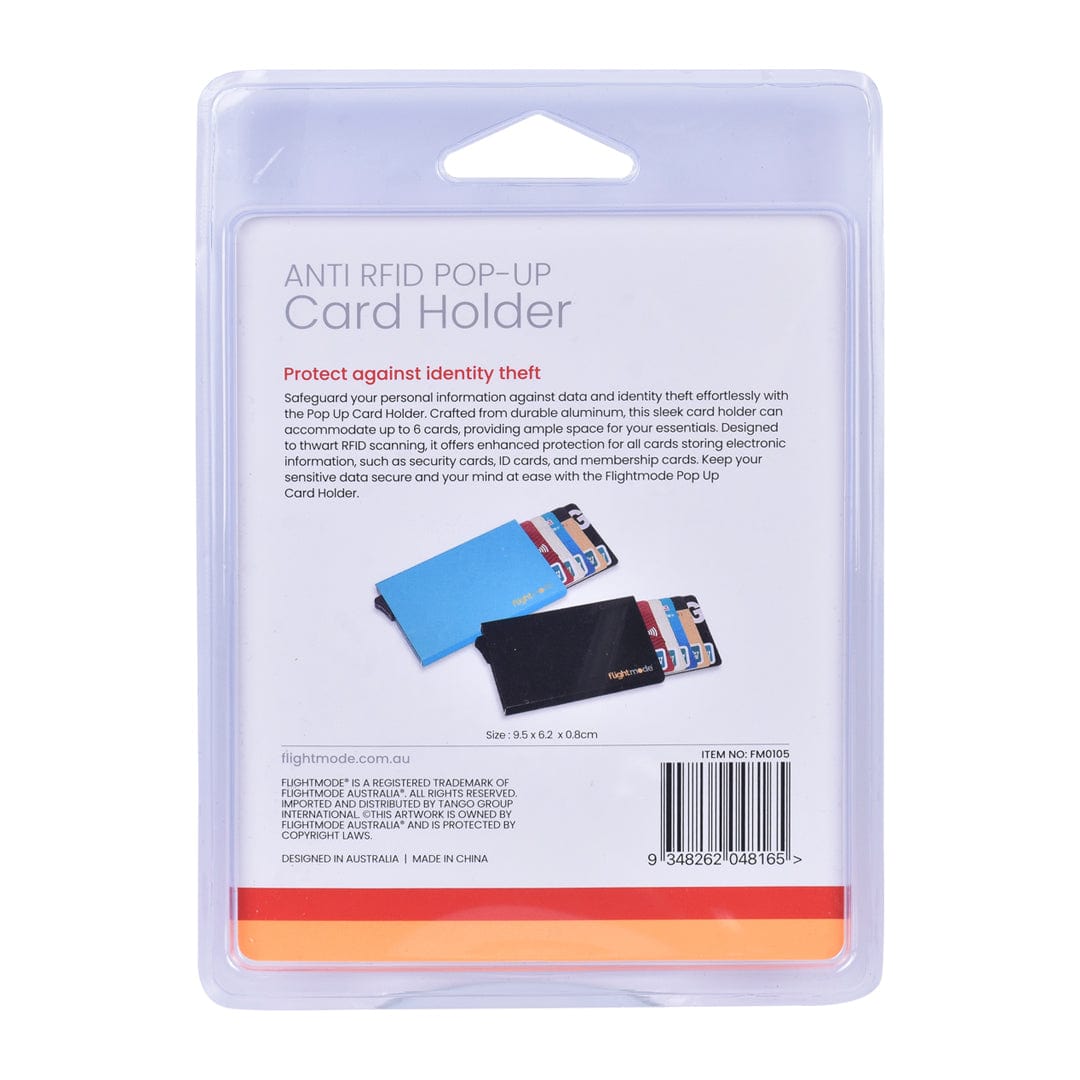 Flightmode Aluminium RFID Blocking Pop-up Card Holder