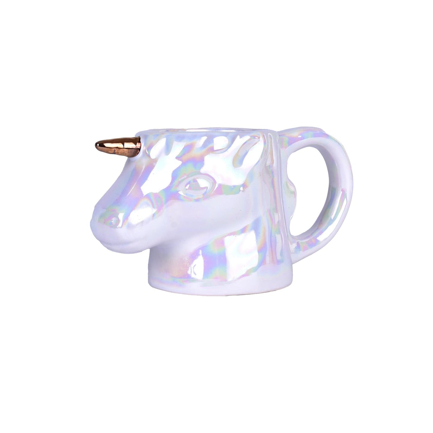 Clevinger Homewares Iridescent Opalescent Rainbow Color Unicorn Ceramic Mug with Gift Box