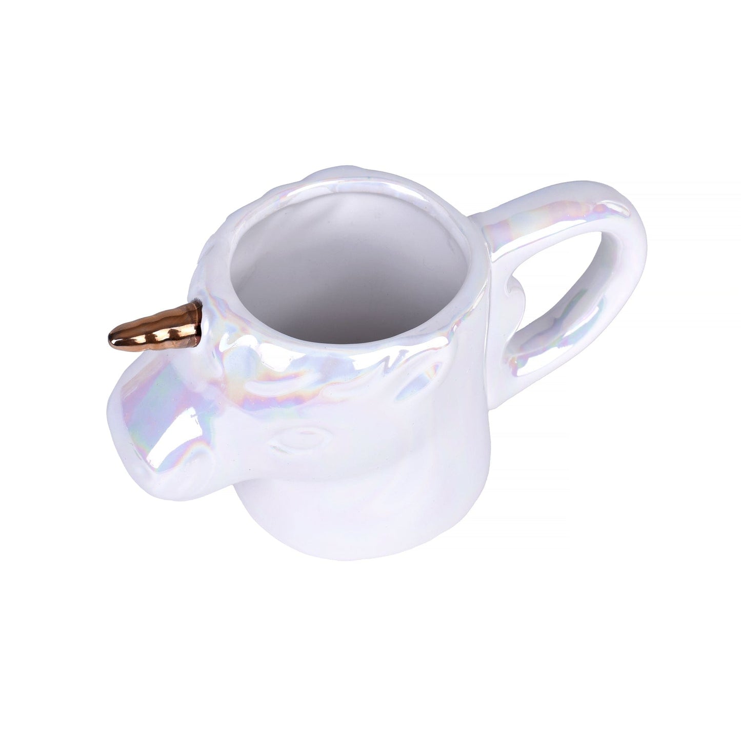 Clevinger Homewares Iridescent Opalescent Rainbow Color Unicorn Ceramic Mug with Gift Box