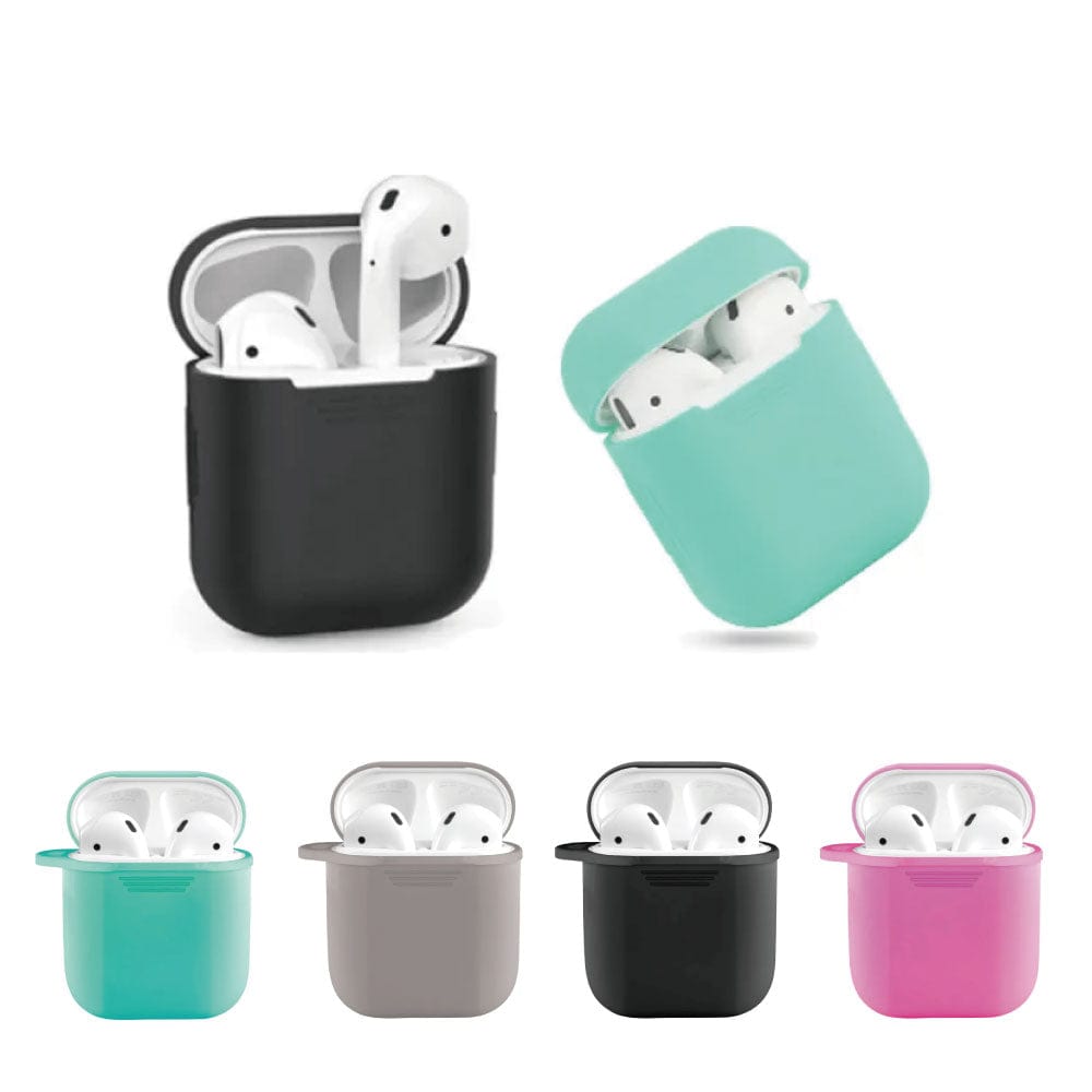 Fandcy 4Pcs 4 Colors Silicone Gel Skin Holder Protector For Airpods