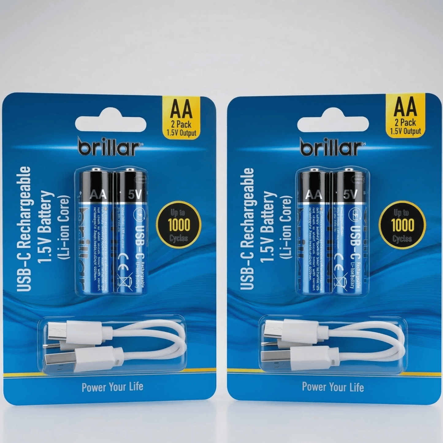 Living Today 4 PCS AA USB Rechargeable LI-ION Battery
