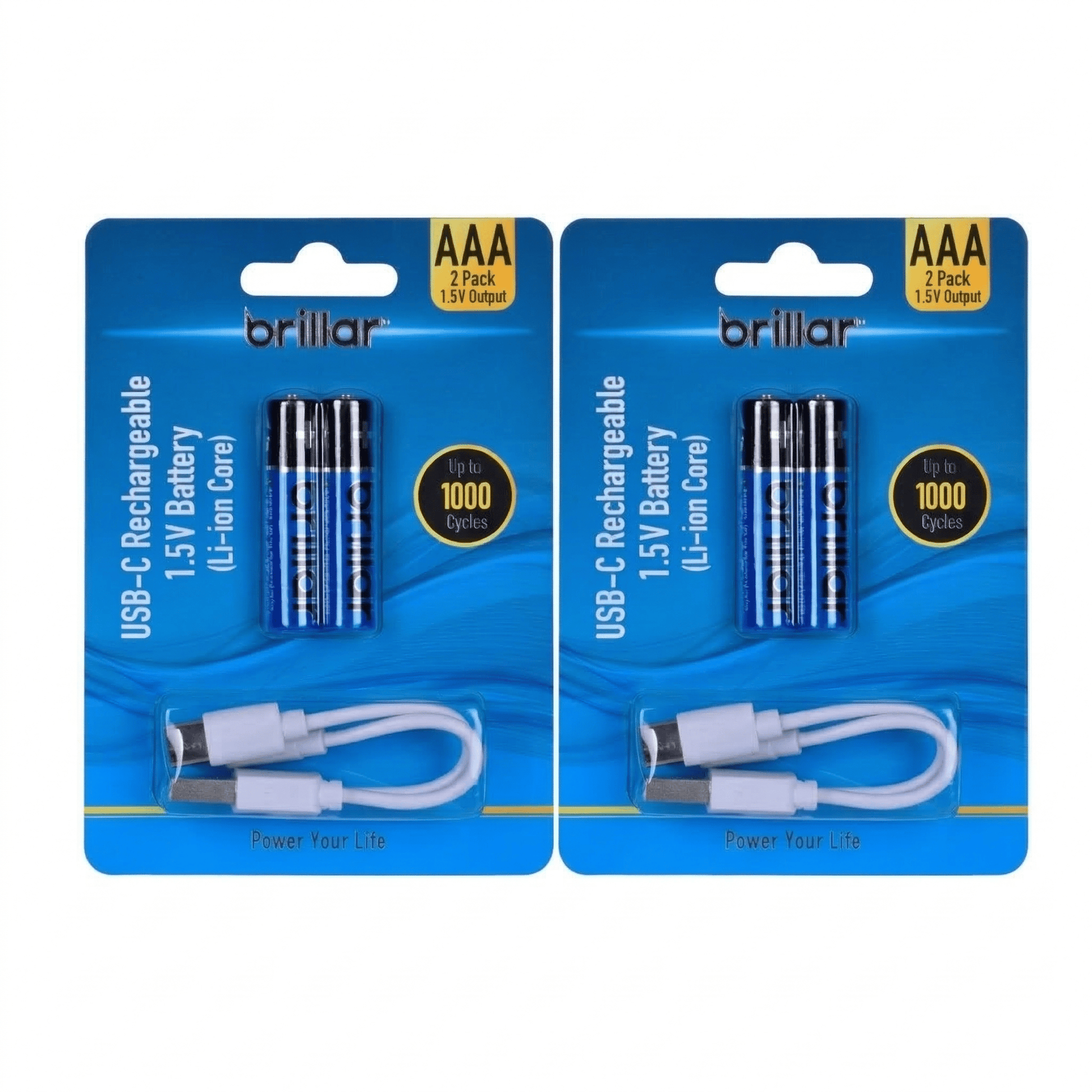 Living Today 4 PCS AAA USB Rechargeable LI-ION Battery