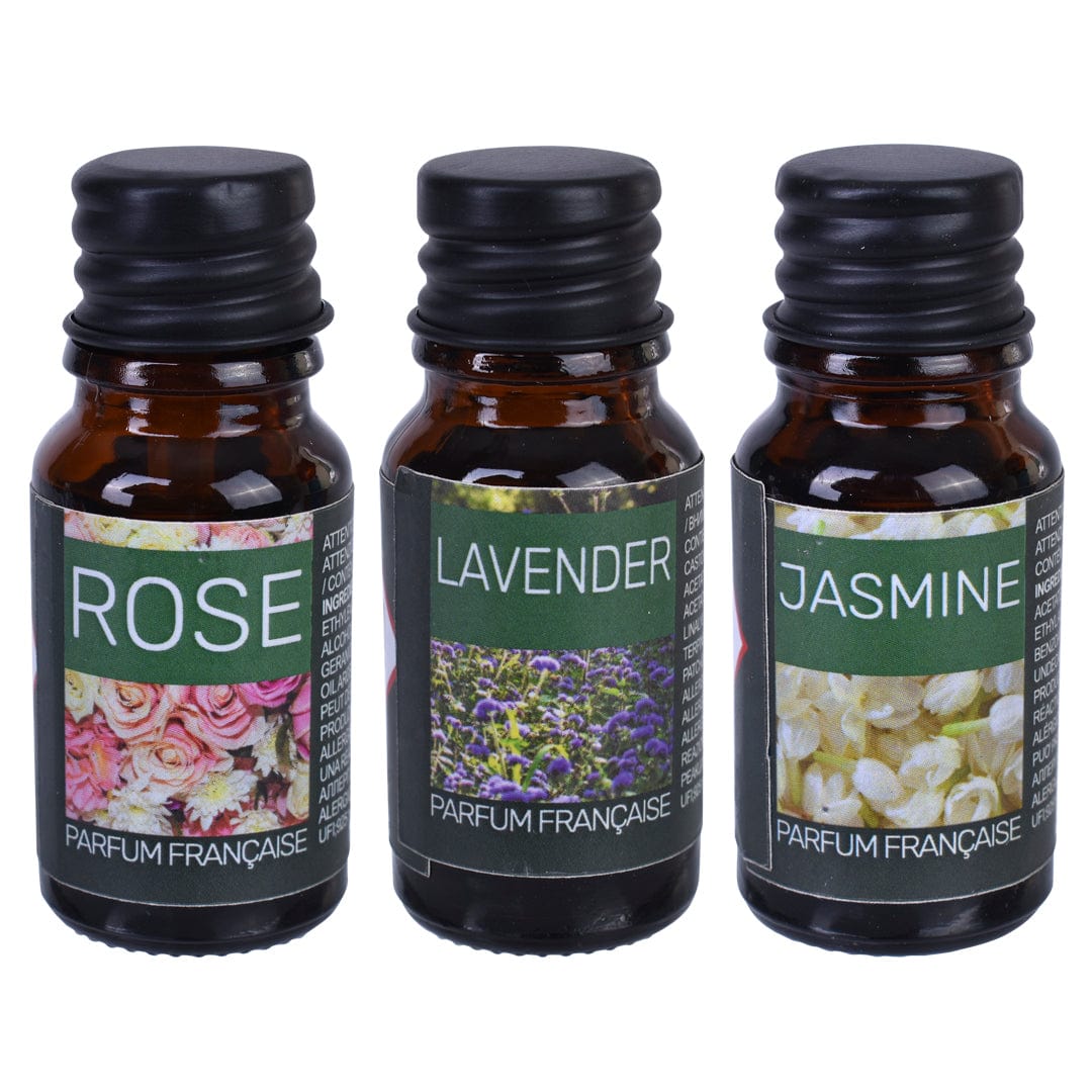 Living Today essential oil set 3 Essential Oils and Ceramic Oil Burner Aromatherapy Set Rose Lavender Jasmine