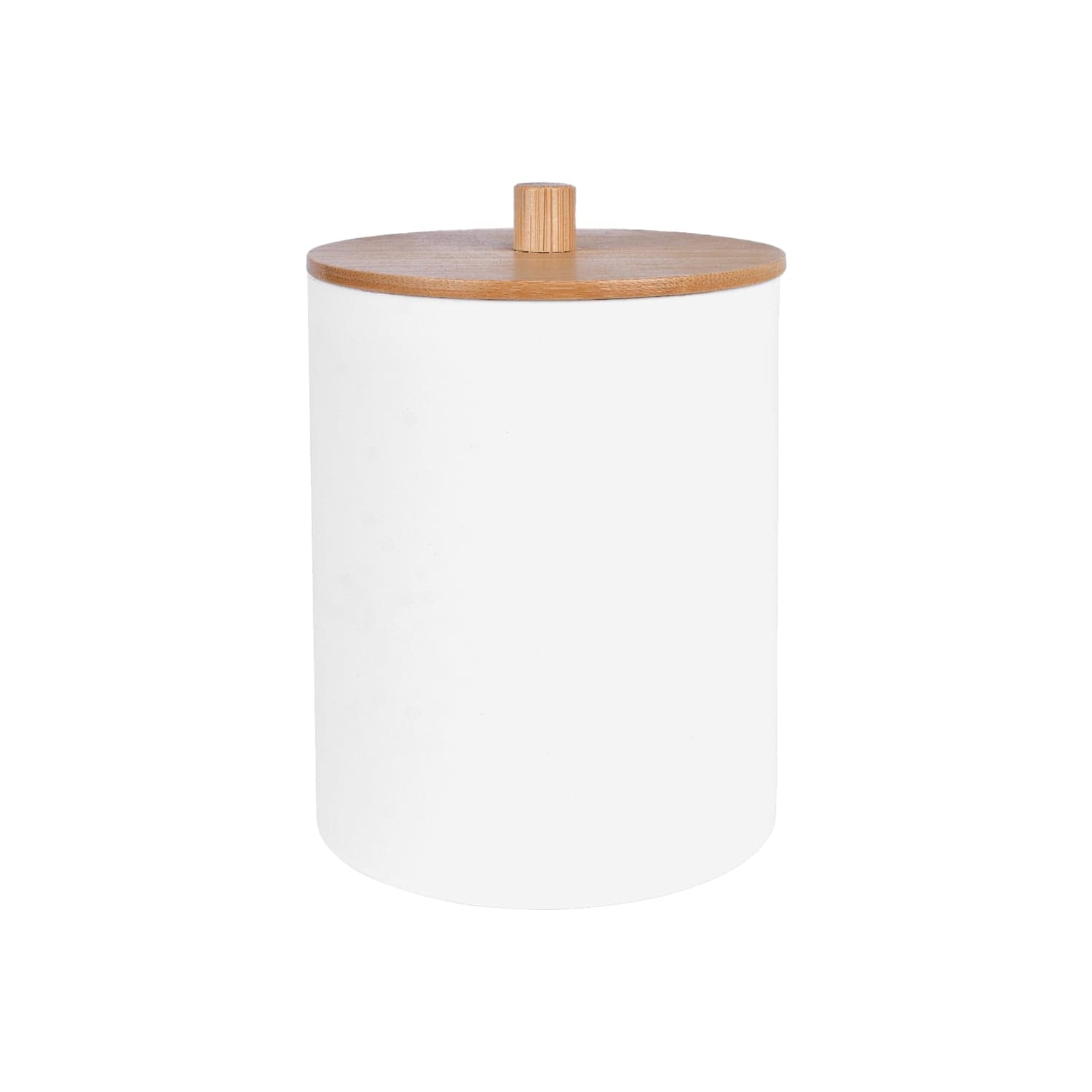 Clevinger bathroom accessories Bamboo Lid Cotton Swab Canister