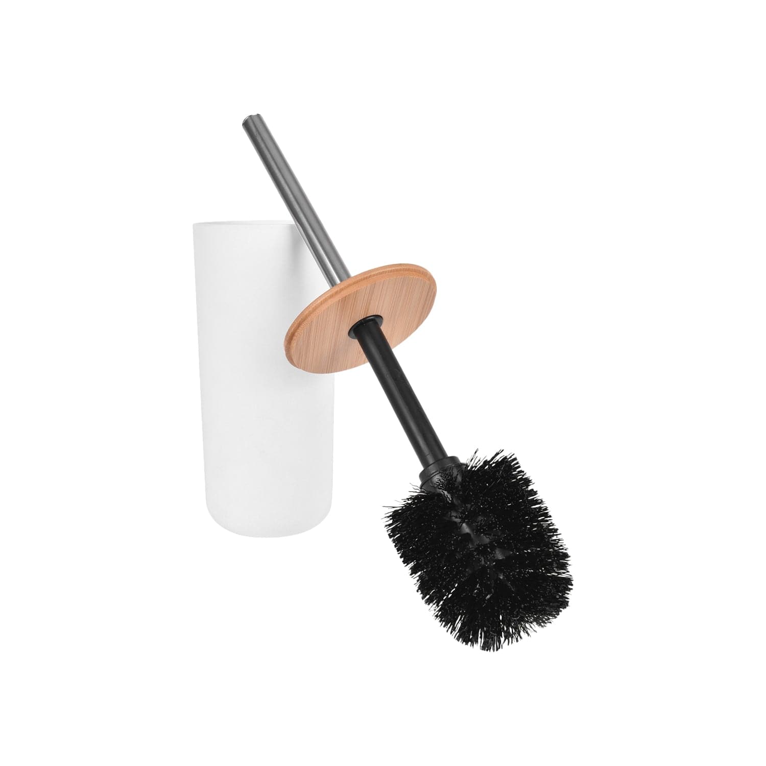 Clevinger bathroom accessories Bamboo Lid Toilet Brush