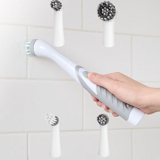 Living Today Battery Operated Scrubber Brush with 4 Interchangeable Heads