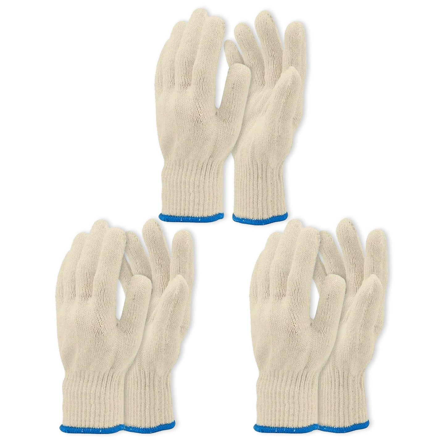 Living Today Kitchen 3 Pairs Oven Mitt BBQ Grill Gloves Heat Resistant Kitchen Hot Cooking Surfaces