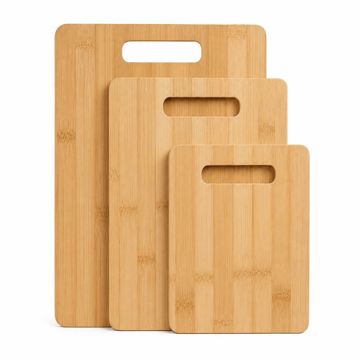 Living Today Kitchen 3 Pcs Bamboo Cheese Cutting & Serving Chopping Board Set