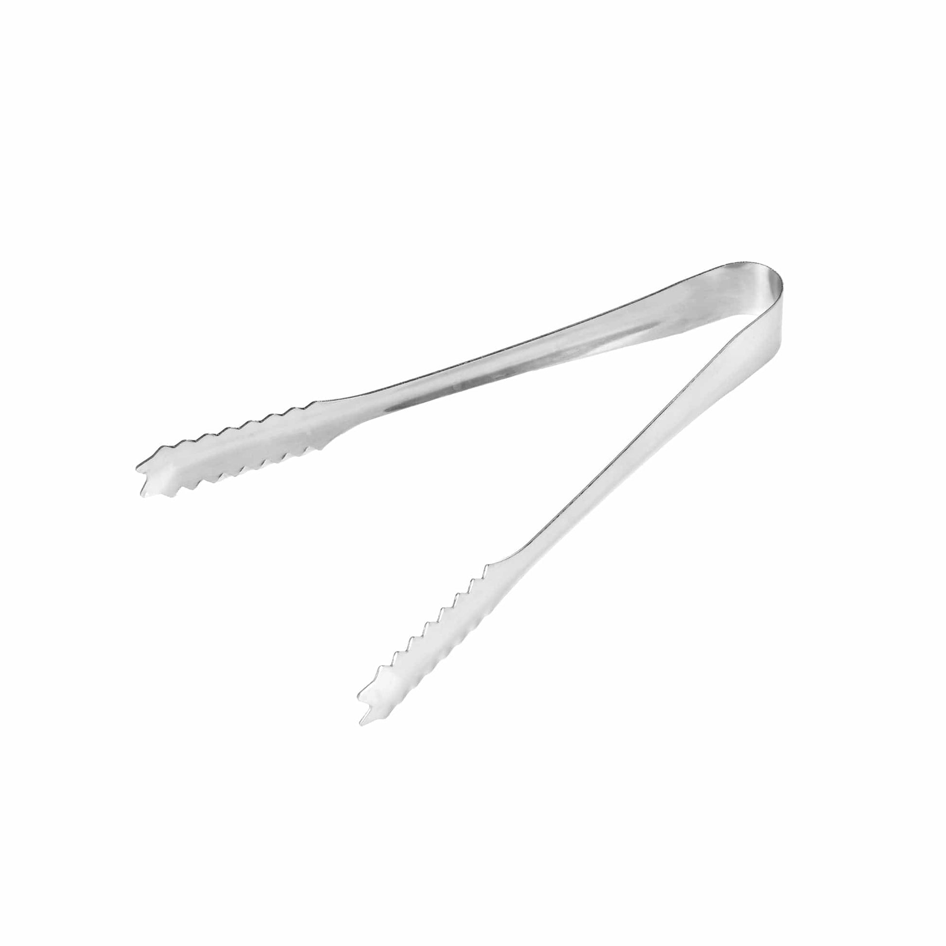 Living Today Homewares Stainless Steel Ice Cube Tongs Anti Slippery Clamp with Serrations and Long Jaws