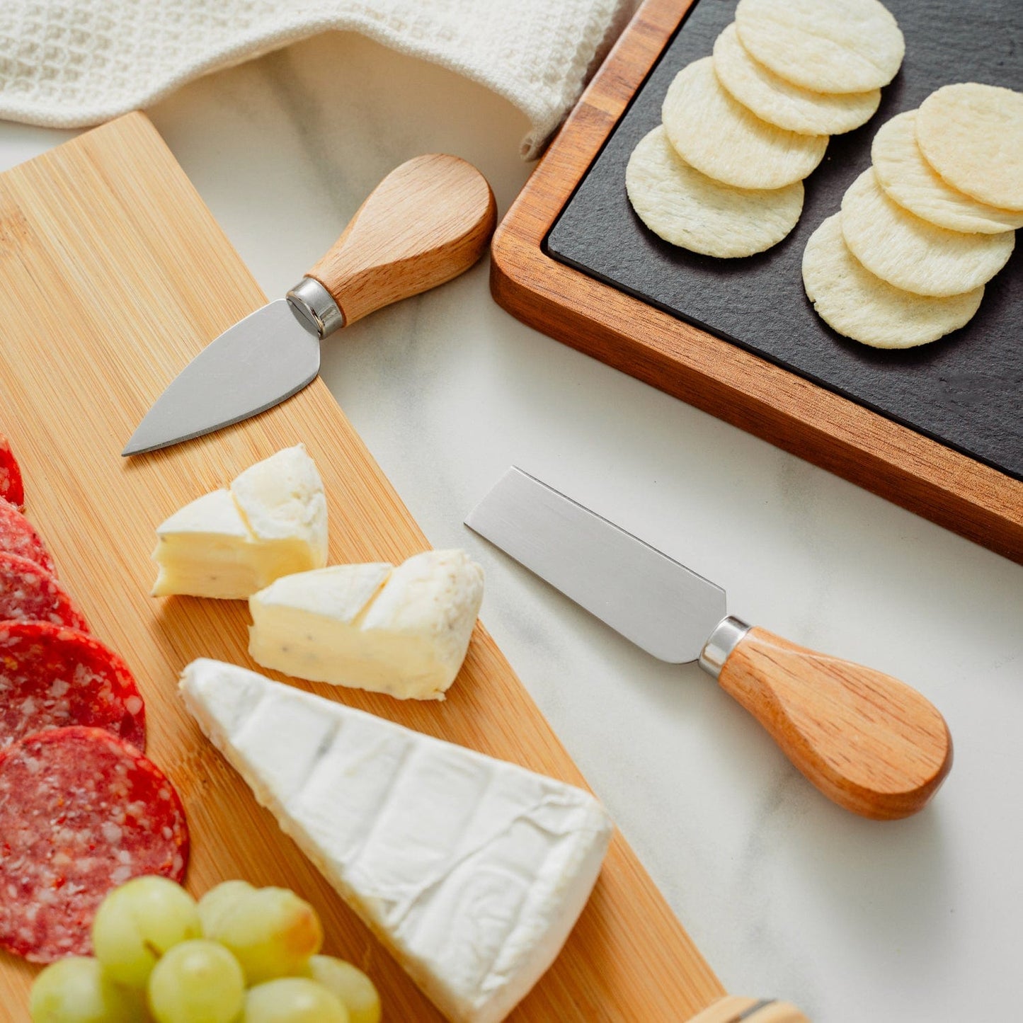 Living Today Bamboo Bamboo Cheese Board and Knife Set