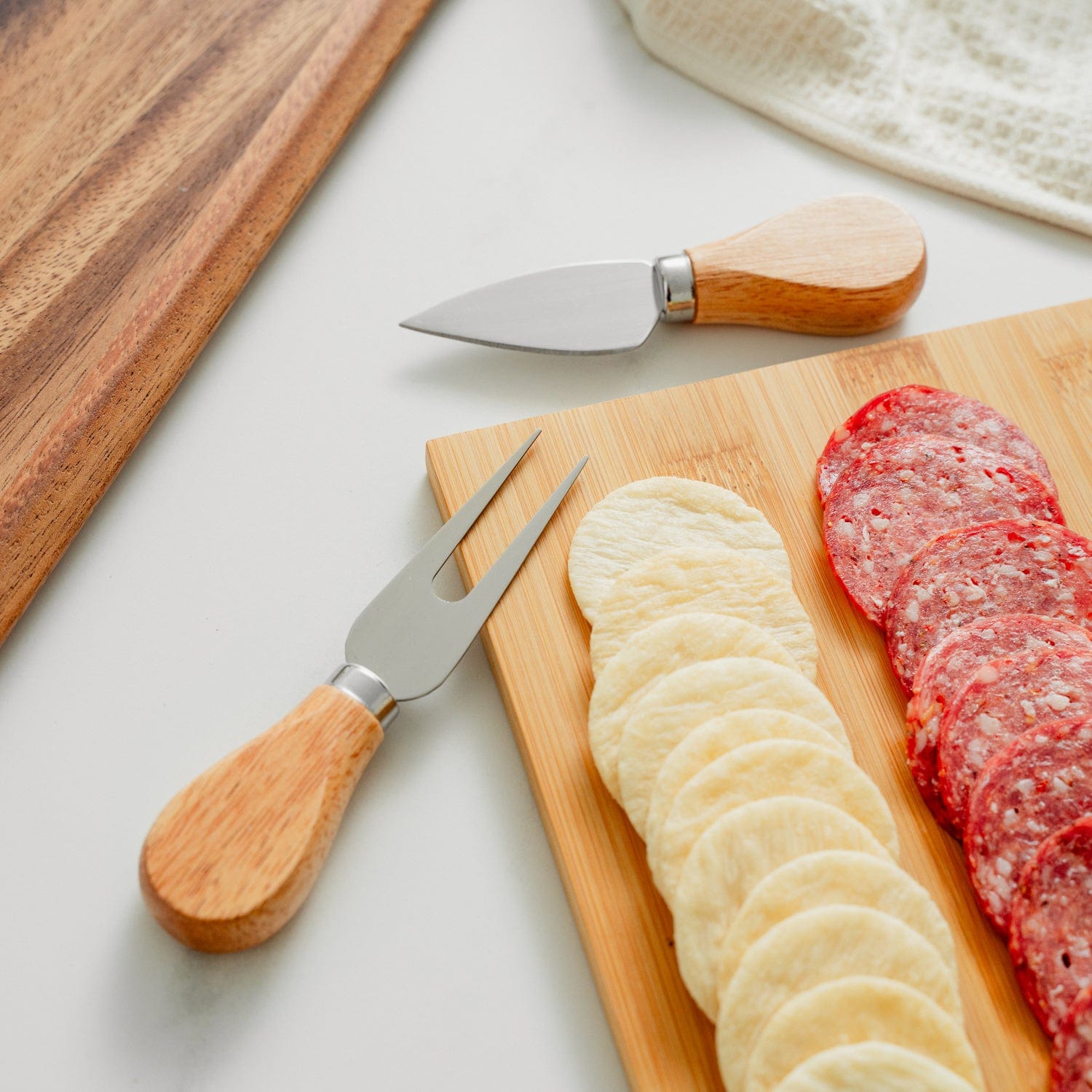 Living Today Bamboo Bamboo Cheese Board and Knife Set