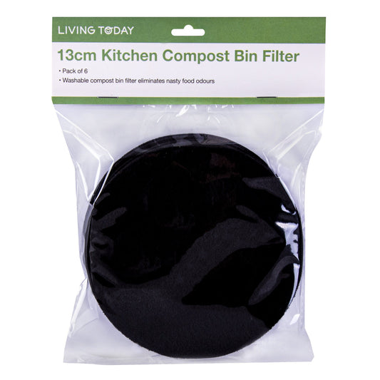 Living Today Homewares Living Today 6PC Kitchen Compost Bin Filter 13cm