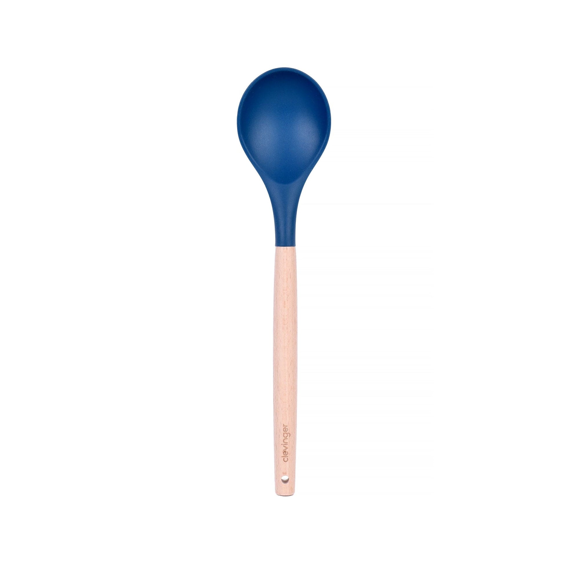 Clevinger Kitchen Beechwood & Silicone Kitchen Cooking Utensils Set - Turner/Spoon/Slotted Turner  - Navy