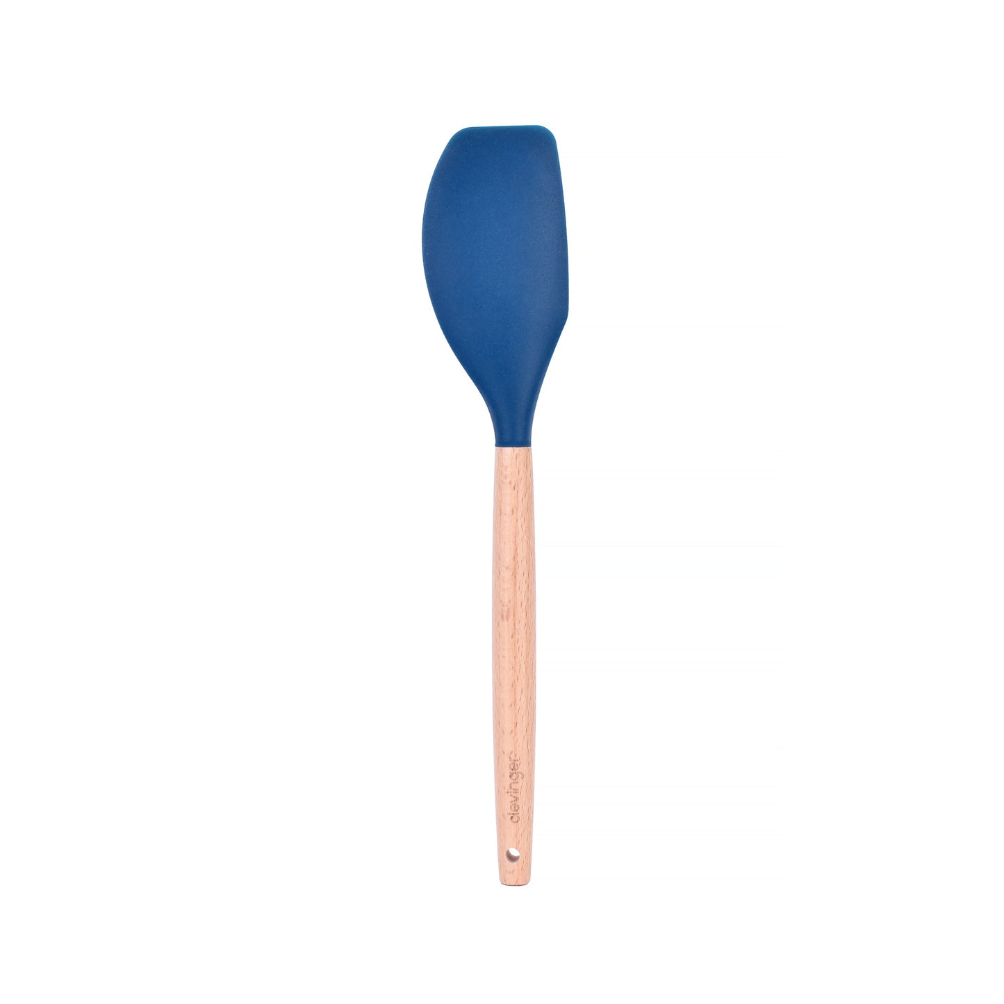 Clevinger Kitchen Beechwood & Silicone Kitchen Baking Utensils Set - Spatula/Whisk/Basting Brush - Navy