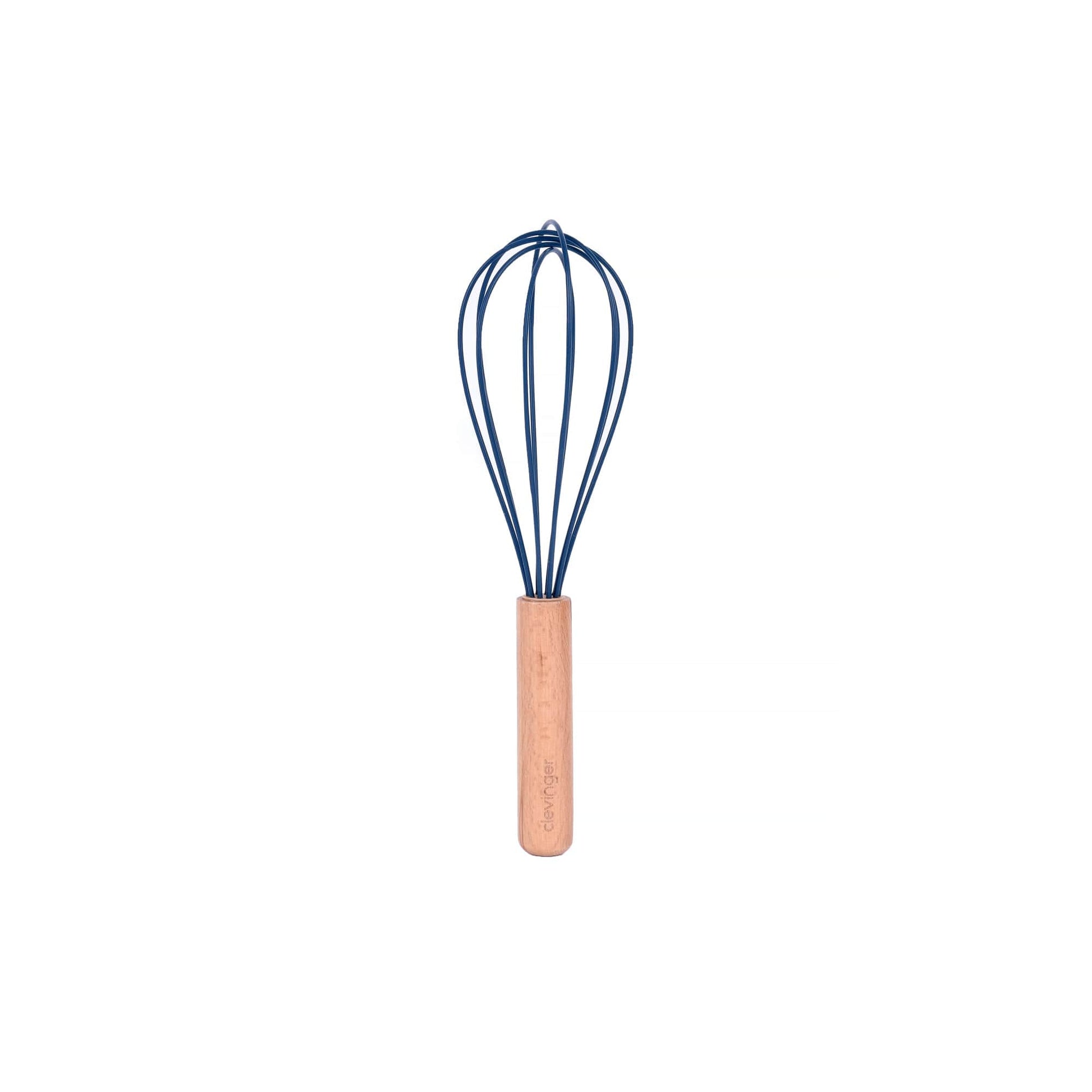 Clevinger Kitchen Beechwood & Silicone Kitchen Baking Utensils Set - Spatula/Whisk/Basting Brush - Navy