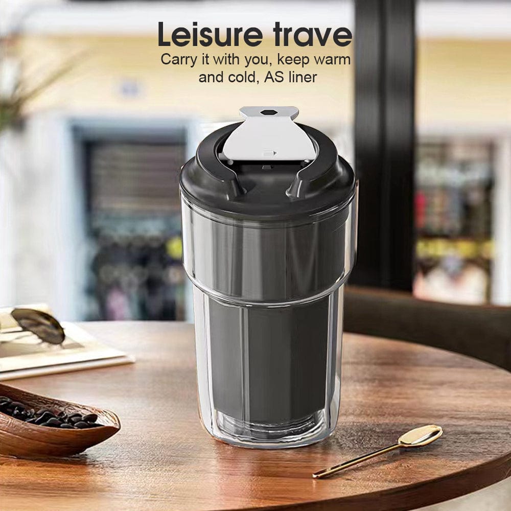 Living Today insulated coffee cup Double wall insulated Coffee Cup Black