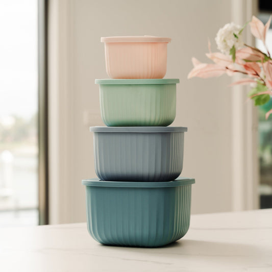 COOK EASY Square Nested Food Storage Set Cook Easy 4PC Square Nested Food Storage Set