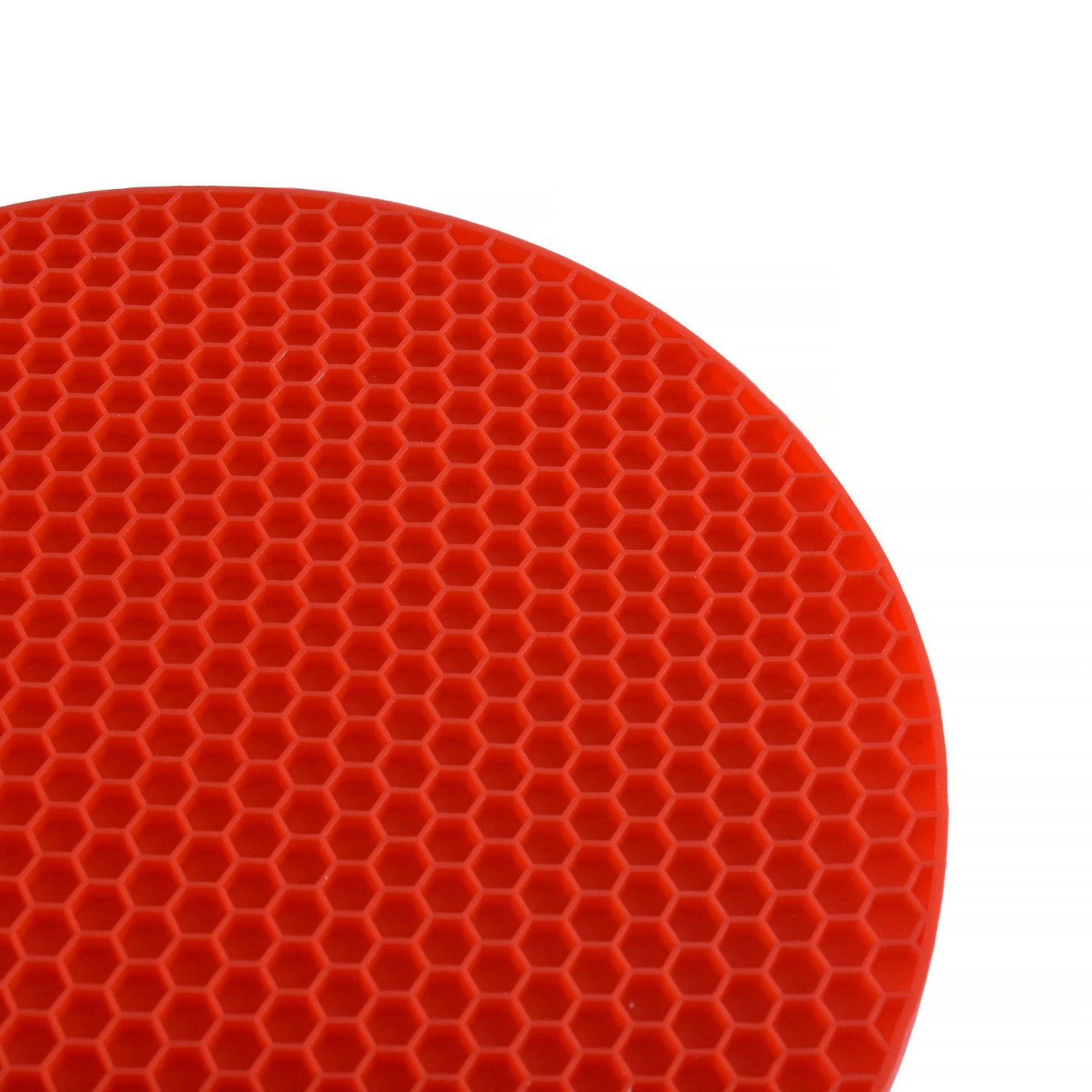 COOK EASY Insulation Mat Round Silicone Pot Holder Insulation Mat Red