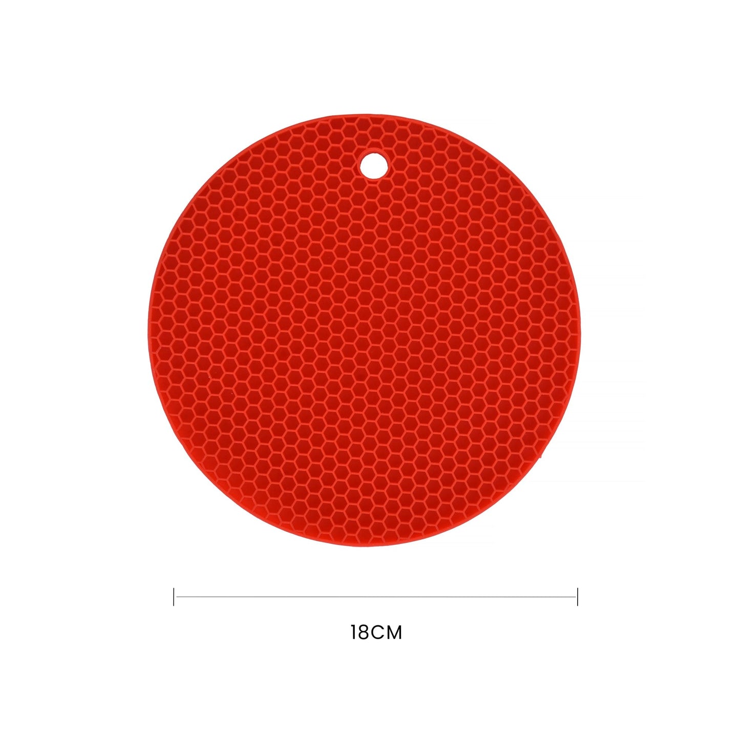 COOK EASY Insulation Mat Round Silicone Pot Holder Insulation Mat Red