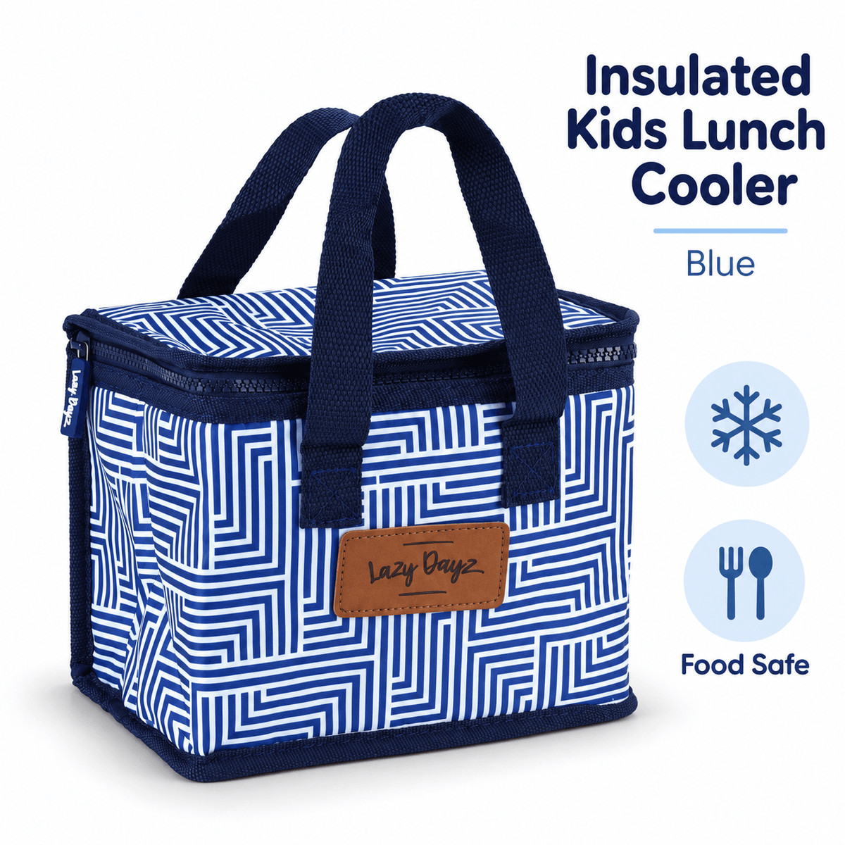 Living Today Lunch Box Food Safe Insulated Kids Lunch Box Cooler - Blue