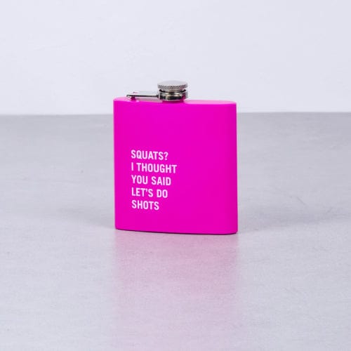 Lazy Dayz Drinkware 2 Pcs 175ml Stainless Steel Hip Flask w Funny Quotes