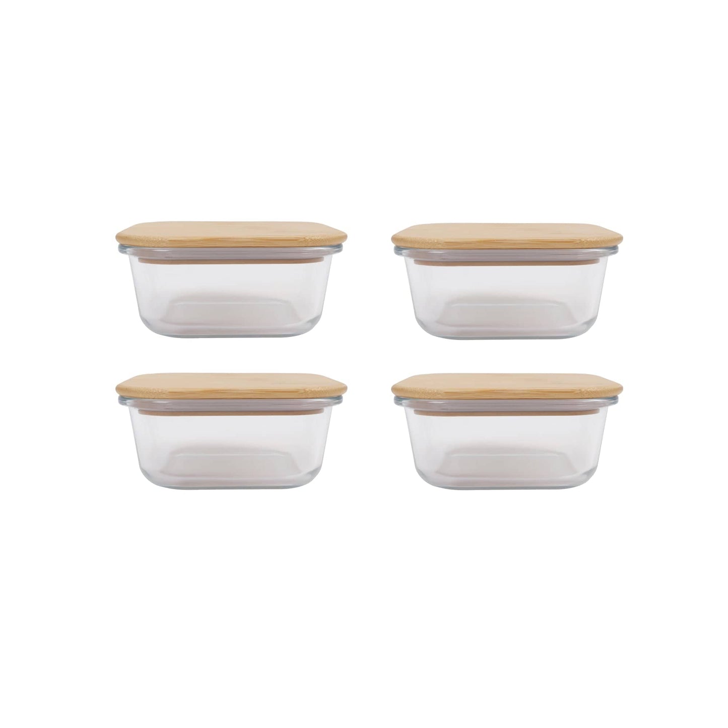 Clevinger Lunch Box 6 Pcs Bamboo Food Container - Medium