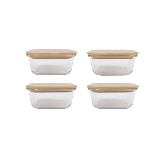 Clevinger Lunch Box 6 Pcs Bamboo Food Container - Medium